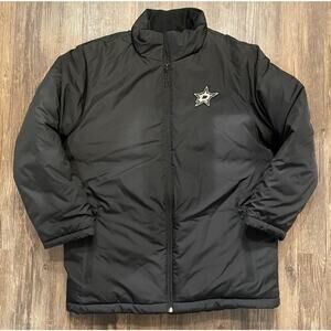 Levelwear NHL Dallas Stars Medium Resolute Jacket Black Zipper Silver Logo